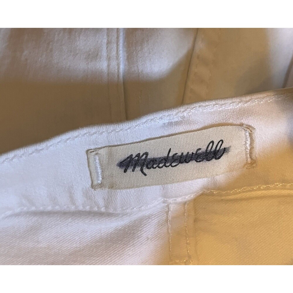 MADEWELL Cali Demi Bootcut Jeans Raw Hem Womens 24 Winter White Classic Nautical - Picture 4 of 4
